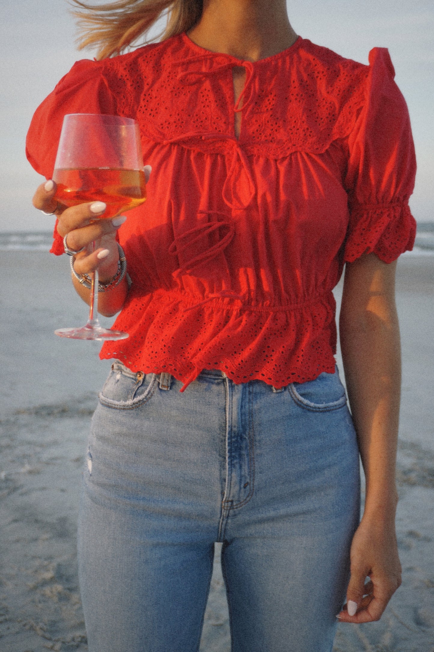 Georgia Blouse - Red