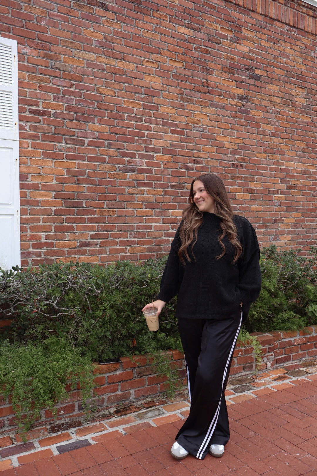 Satin Track Pants - Black