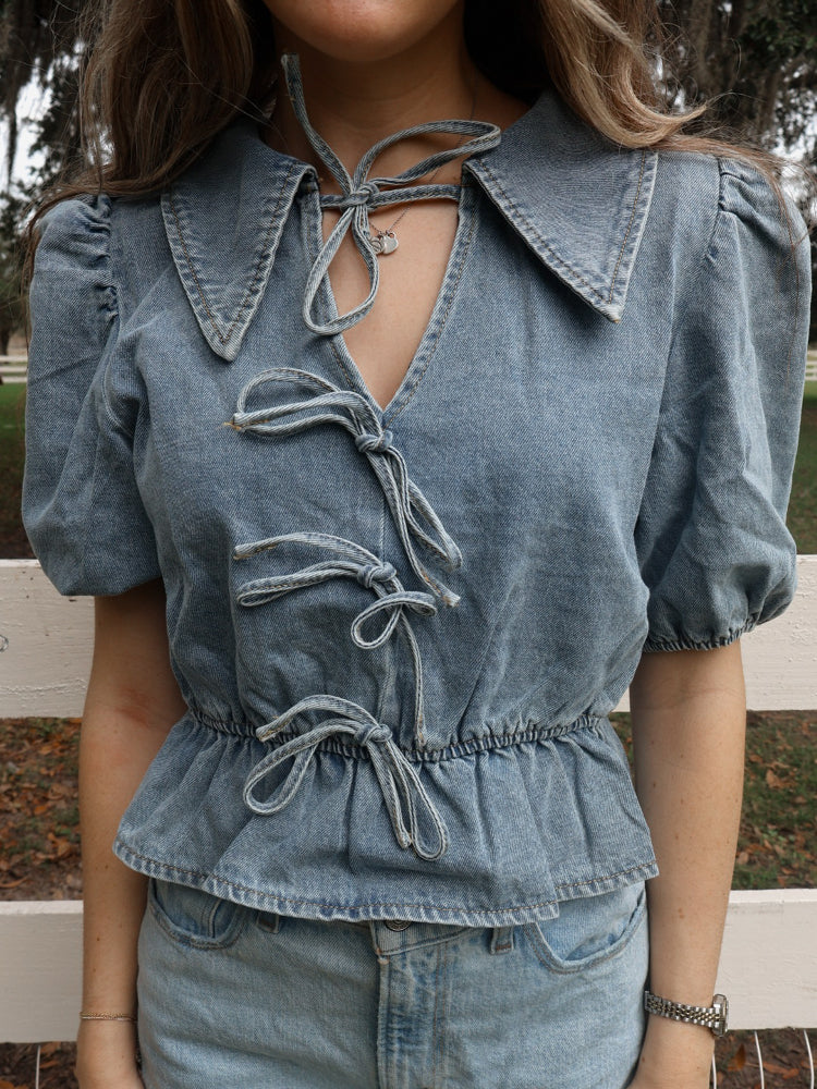 Tori Blouse - Denim